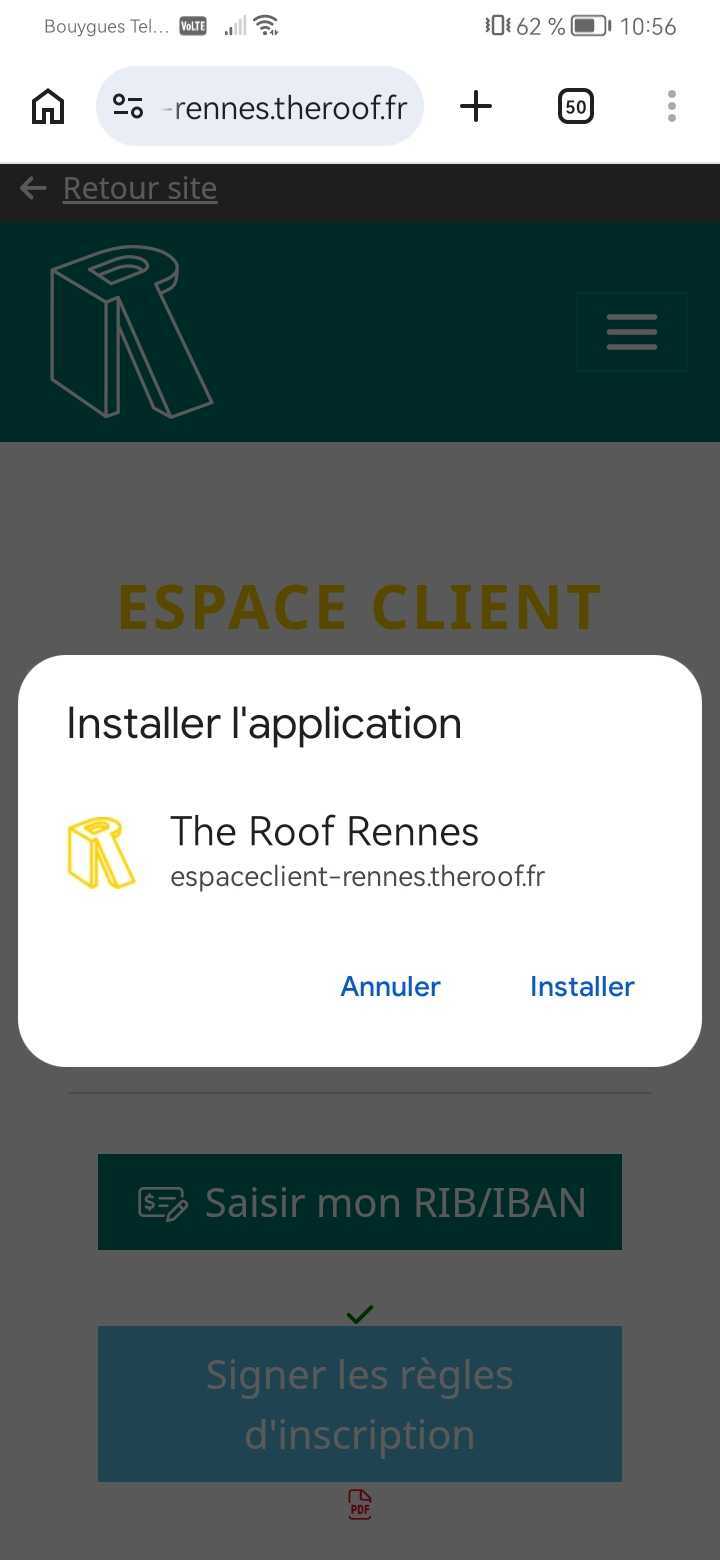 installer l'application